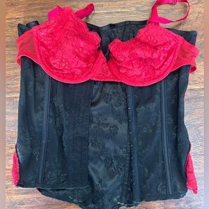 Cute hot pink and black corset